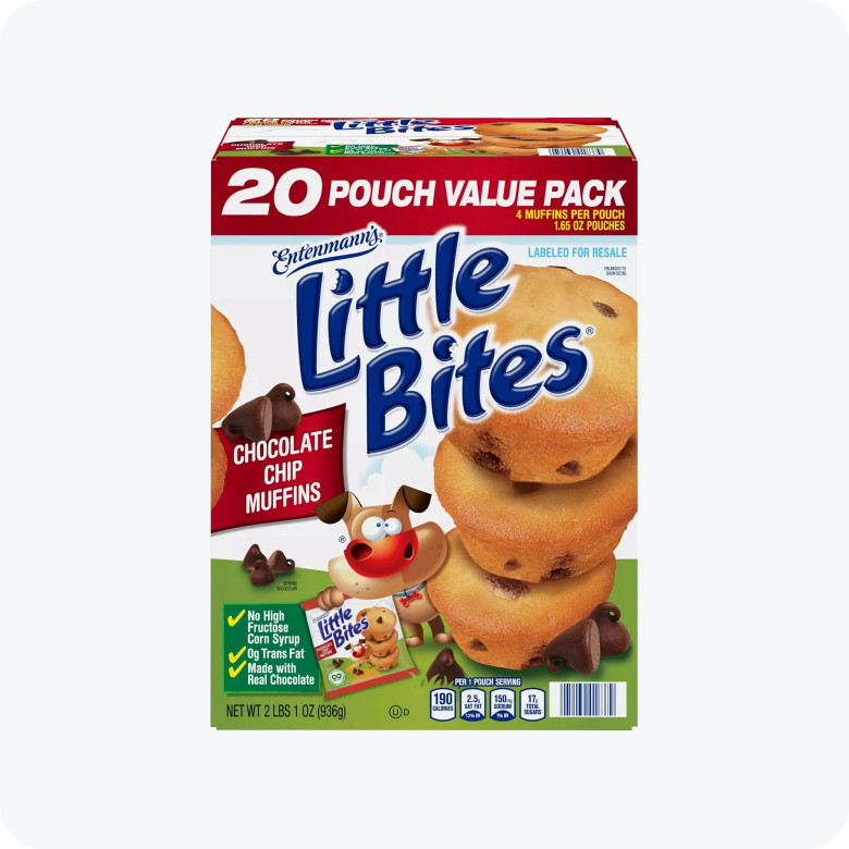 Entenmann's Little Bites Chocolate Chip Muffins -- 1.65 oz., 20 pk.