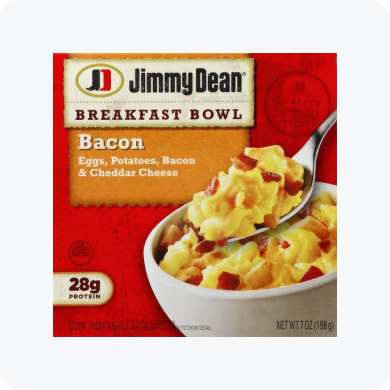 Jimmy Dean Breakfast Bowl Eggs, Potatoes, Bacon and Cheddar Cheese, 7 oz -- 8 Pack