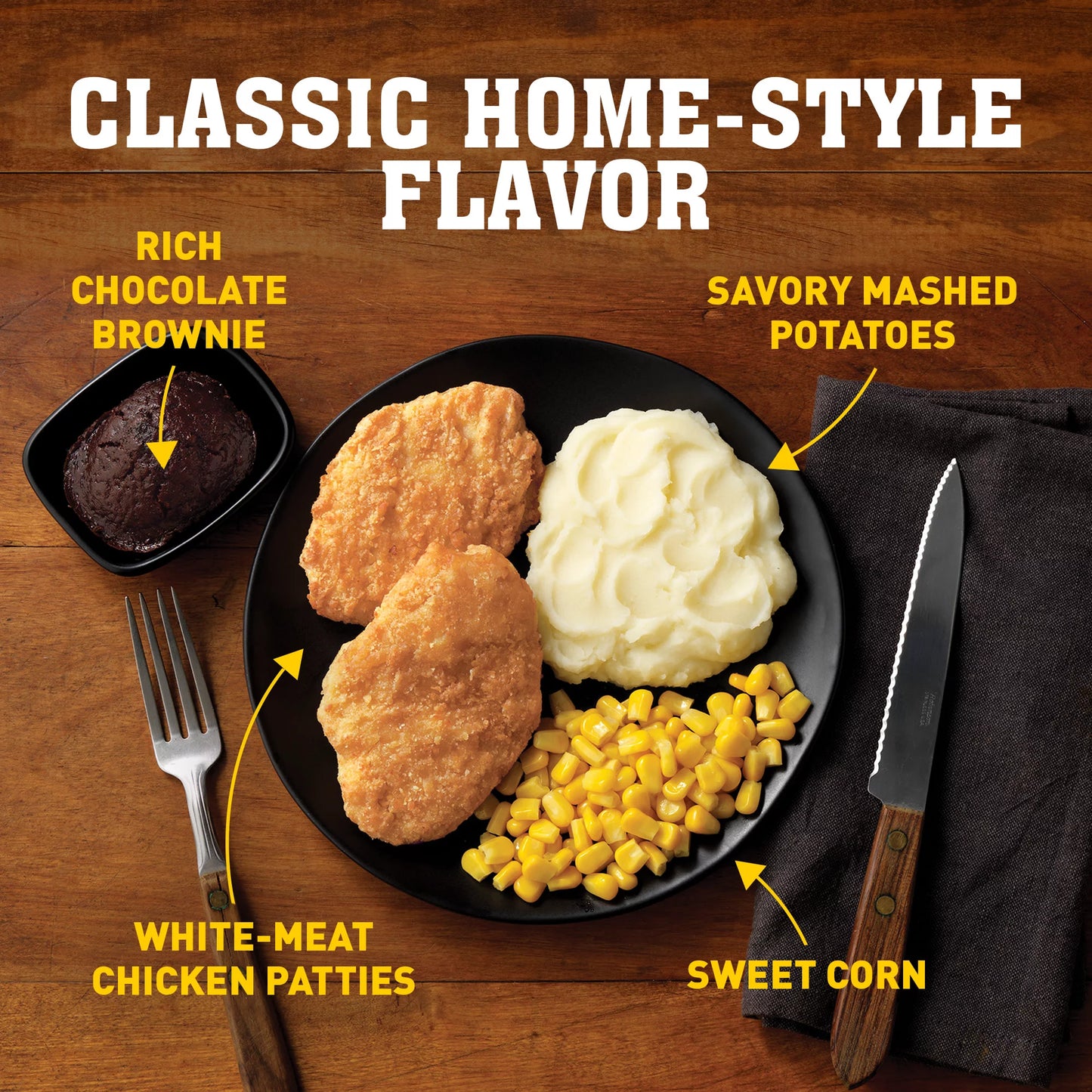 Hungry-Man Boneless Fried Chicken Frozen Dinner, 16 oz, -- 8 count