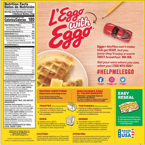 Eggo Homestyle Breakfast Waffles, 29.6 oz, 24 count -- PACK OF 2