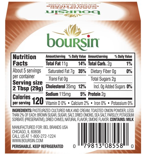 Boursin Caramelized Onion and Herbs Gournay Cheese Puck 5.2oz -- Pack of 2