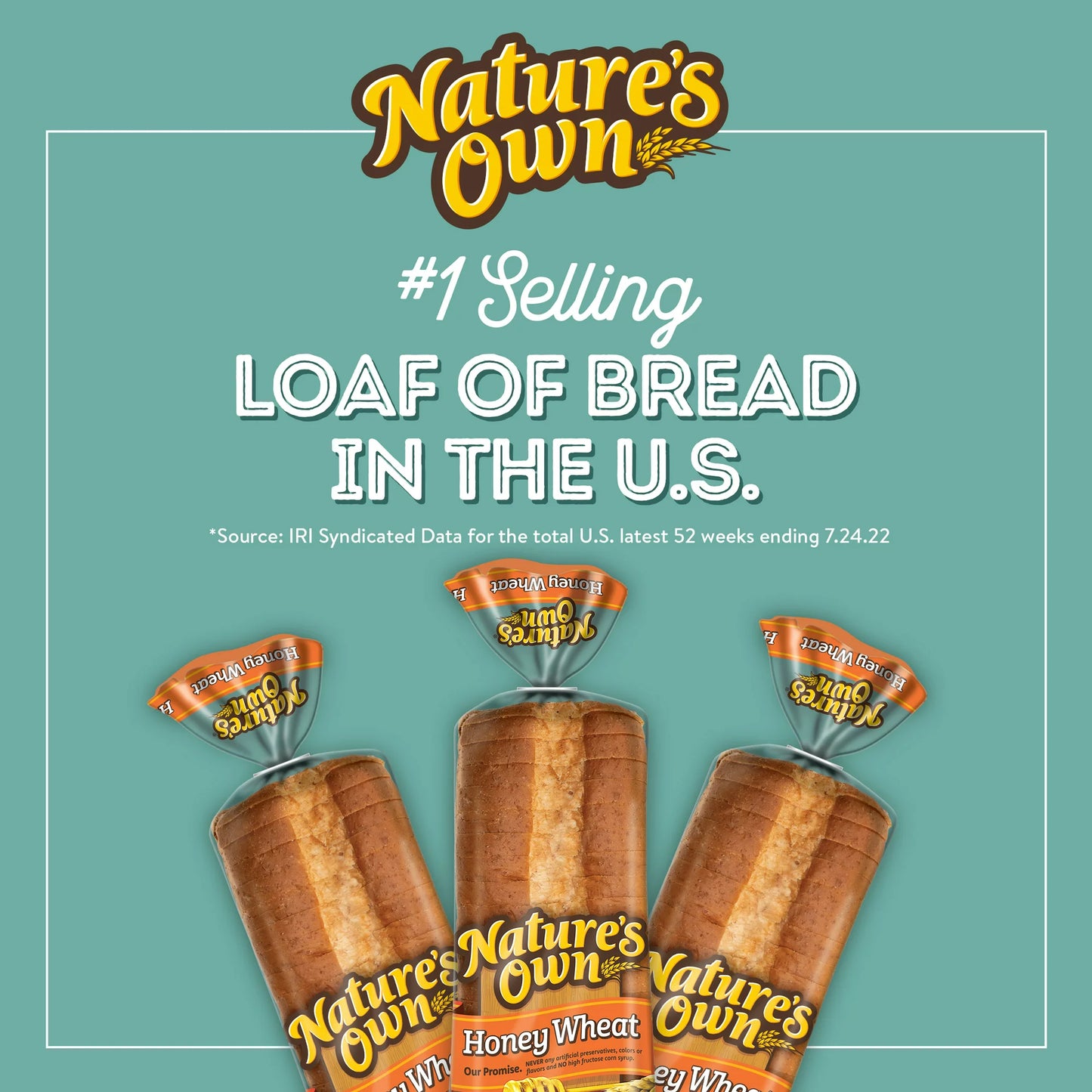 Nature's Own Honey Wheat Sandwich Bread Loaf, 20 oz -- Pack of 2