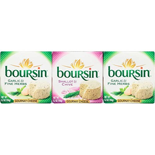 Boursin Variety Pk 3 ct 5.2 oz - Shallot and Chive (1), Boursin Garlic & Fine Herbs Cheese (2)