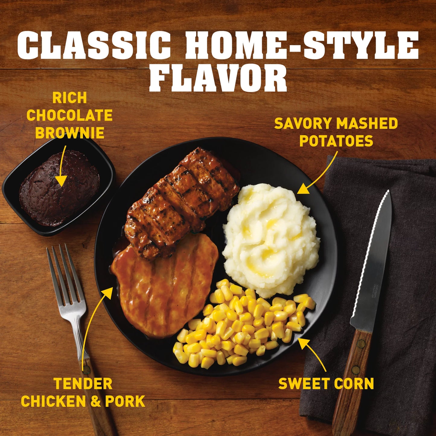 Hungry Man Smokin' Backyard BBQ Frozen Dinner, 15.25 oz -- Pack of 8