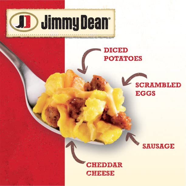 Jimmy Dean Breakfast Bowl Fluffy Eggs, Potatoes, Sausage and Cheddar Cheese, 7 oz -- 4 Pack