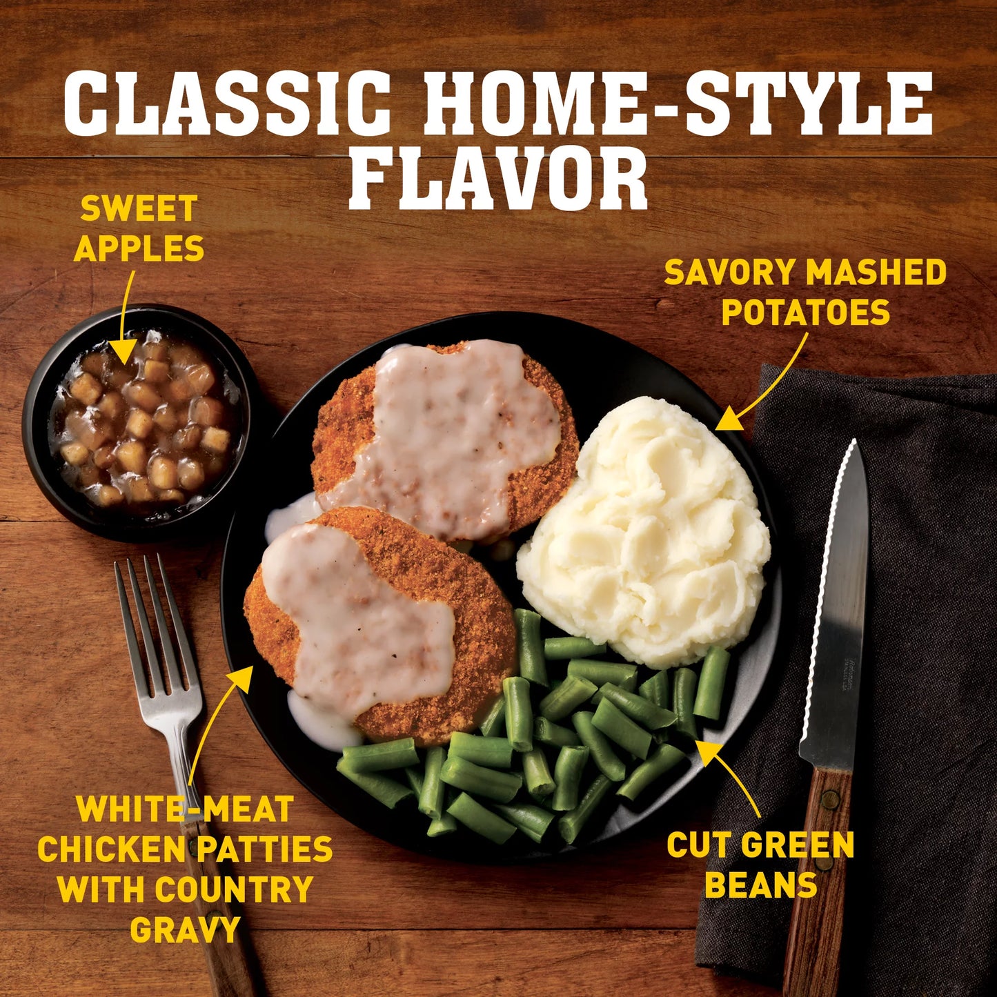Hungry-Man Country Fried Chicken Frozen Dinner, 16 oz -- Pack of 8