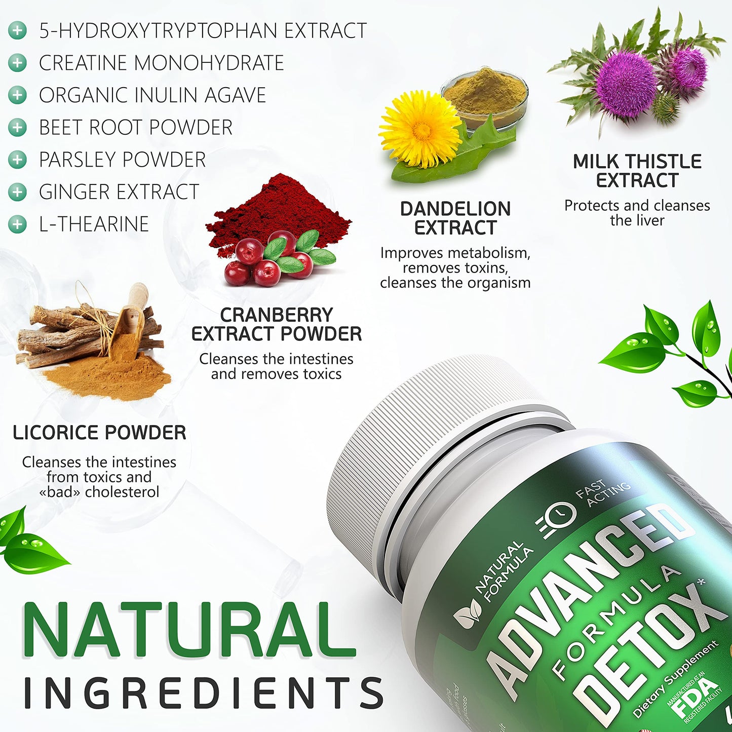 Salutem Vita Advance Formula Detox - Detox Kit - Advanced Formula Detox 3 pc, Multi Panel Test Cup 4pc - Supplement for Toxin Removal