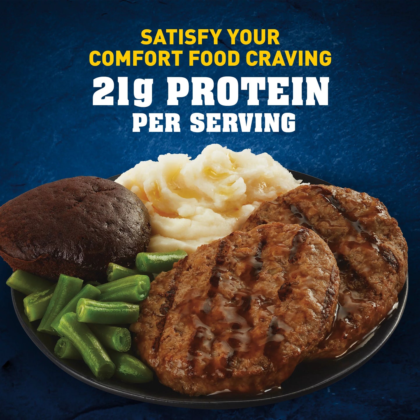 Hungry-Man Salisbury Steak Frozen Dinner, 16 oz -- Pack of 8