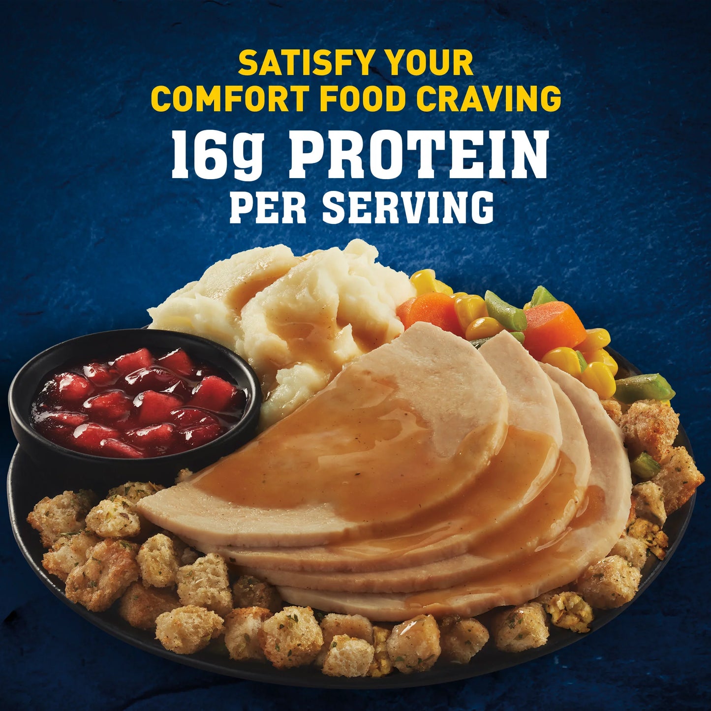 Hungry-Man Roasted Turkey Breast Frozen Dinner, 16 oz -- Pack of 8