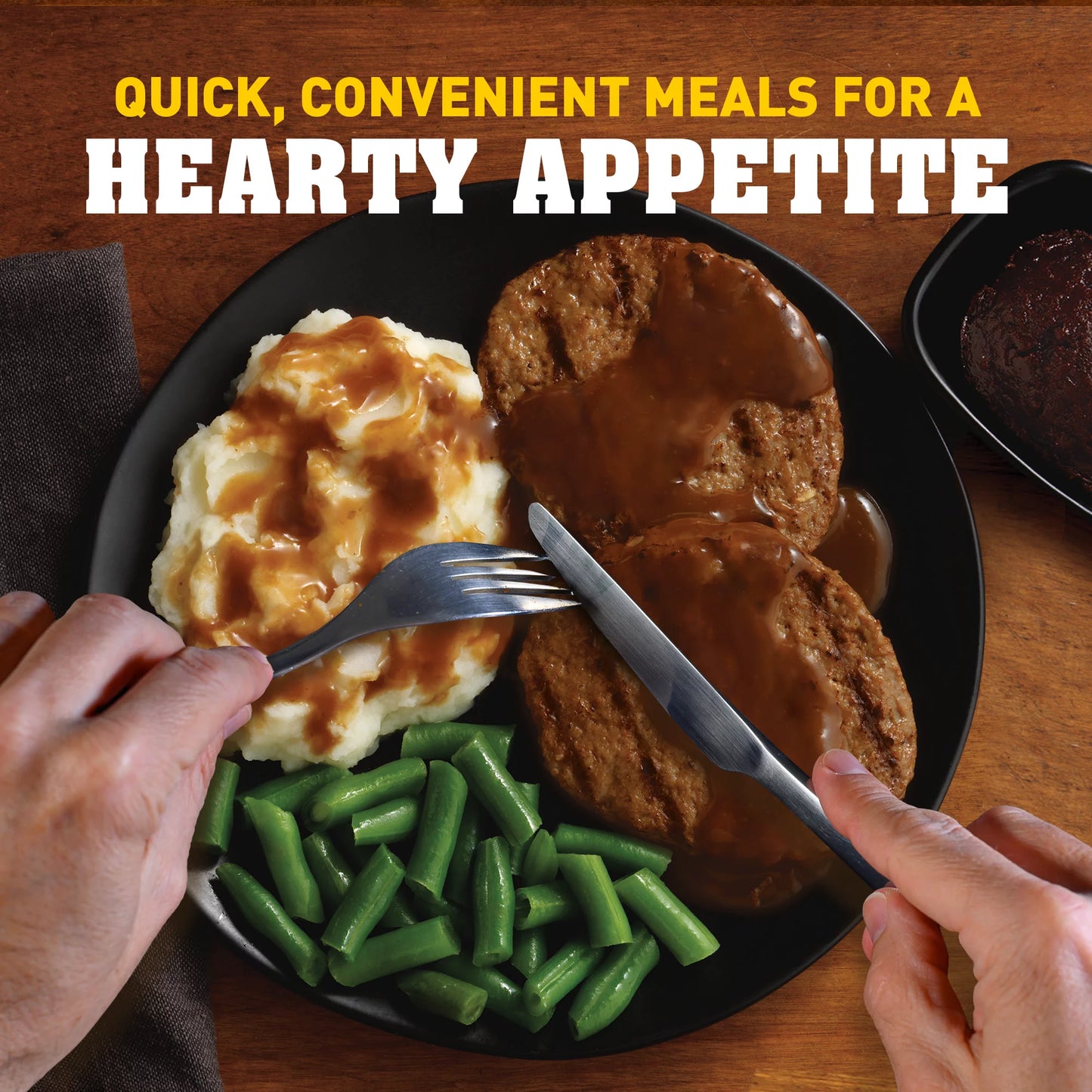 Hungry-Man Salisbury Steak Frozen Dinner, 16 oz -- Pack of 8