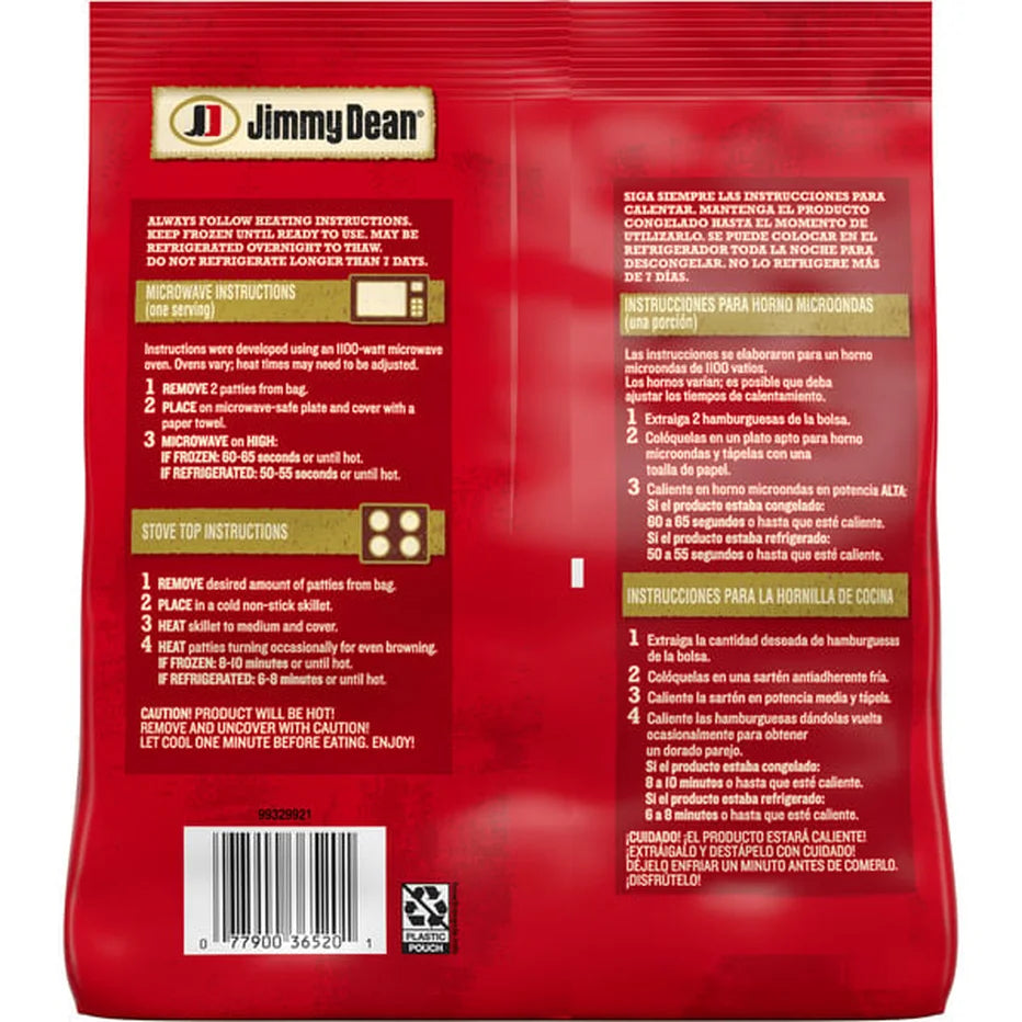 Jimmy Dean Original Sausage Patties, 23.9 Oz