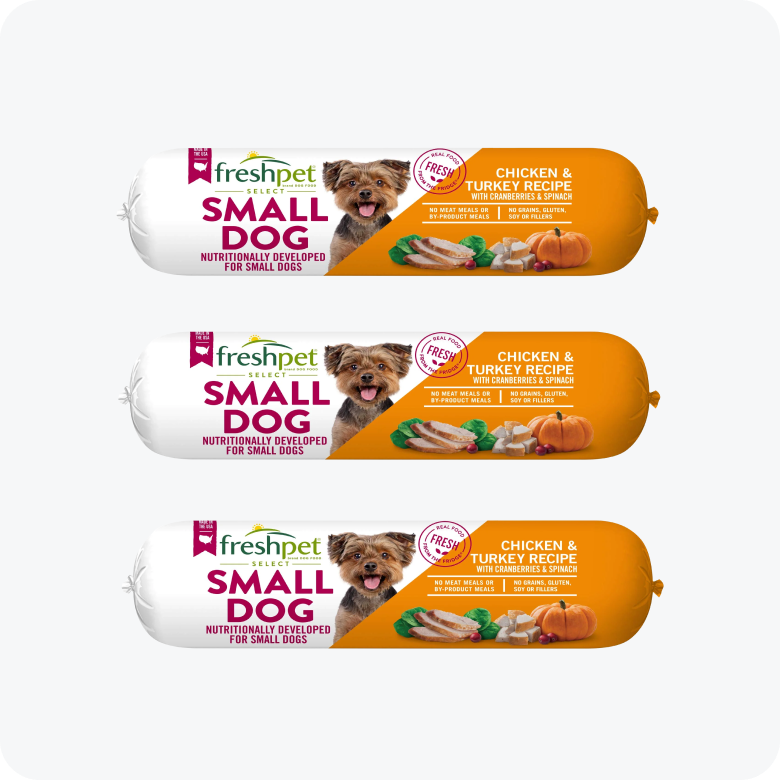 Freshpet Select Roll Small Wet Dog Chicken & Turkey Recipe Refrigerated Wet Dog Food - 3 Pack (3 / 1lb. Logs)