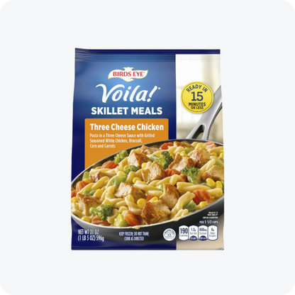 Birds Eye Voila! Three Cheese Chicken Skillet Frozen Meal, 21 oz -- 6 per case.