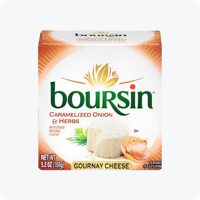 Boursin Caramelized Onion and Herbs Gournay Cheese Puck 5.2oz -- Pack of 2
