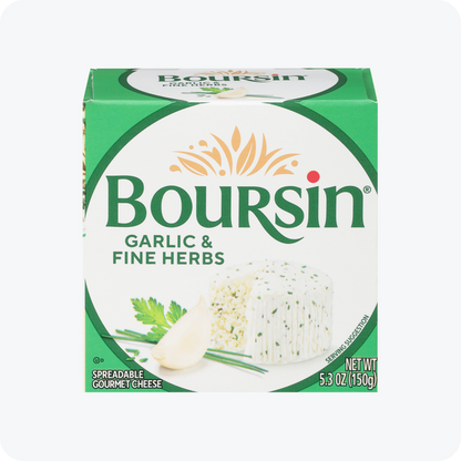 Boursin Garlic & Fine Herbs Spreadable Gournay Cheese Puck 5.2oz -- Pack of 2