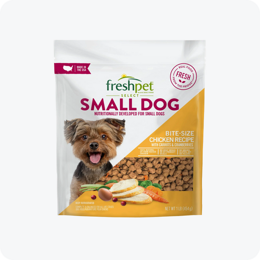 Freshpet Healthy & Natural Food for Small Dogs/Breeds, Grain Free Chicken Recipe, 1lb