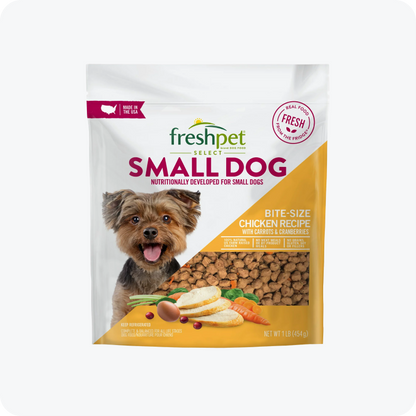 Freshpet Healthy & Natural Food for Small Dogs/Breeds, Grain Free Chicken Recipe, 1lb -- Pack of 6