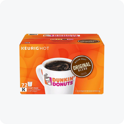 Dunkin' Donuts Original Blend Coffee K-Cup Pods, Box of 72 Count