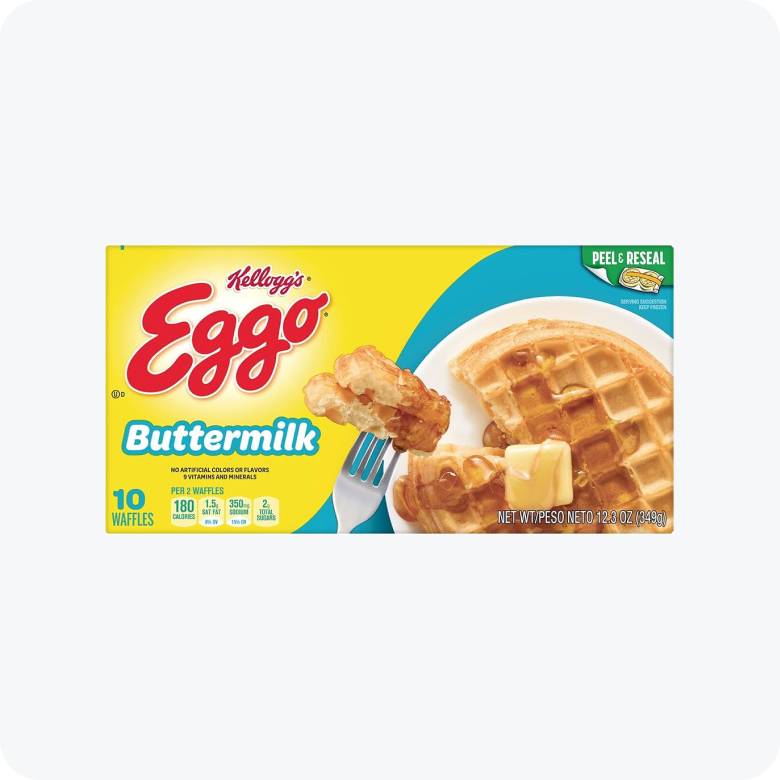 Eggo Buttermilk Frozen Waffles, 12.3 oz, 10 Count -- PACK OF 3
