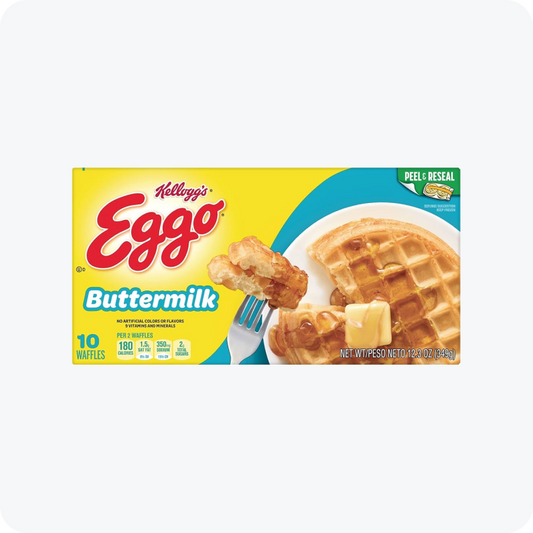Eggo Buttermilk Frozen Waffles, 12.3 oz, 10 Count -- PACK OF 3
