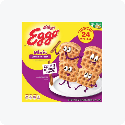 Eggo Cinnamon Toast Frozen Mini Waffles, 25.8 oz, 24 Count -- PACK OF 2