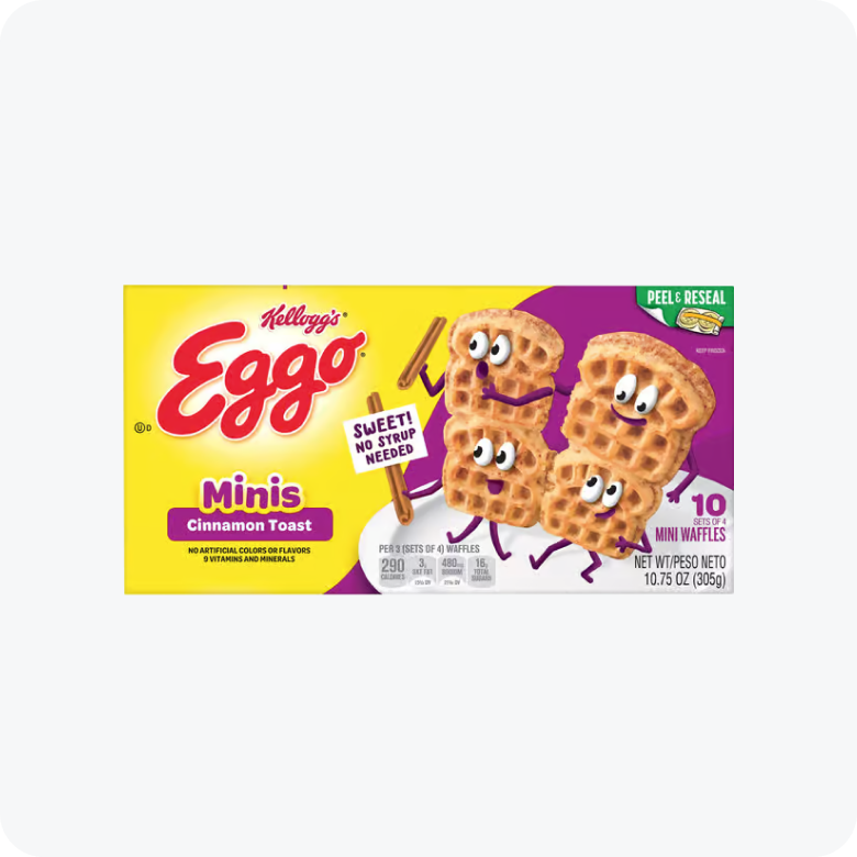 Eggo Cinnamon Toast Frozen Mini Waffles, 10.75 oz, 40 Count -- PACK OF 3