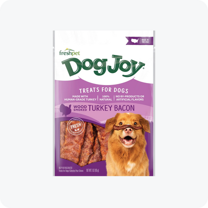 Freshpet Dog Joy Bacon, Turkey & Smoked Flavor Soft Treats for Dogs, 3 oz.