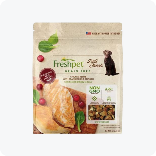 Freshpet Select Deli Fresh, Chiken Recipe with Cranberries & Spinach, Grain Free, Complete Meal Bag 6 lbs