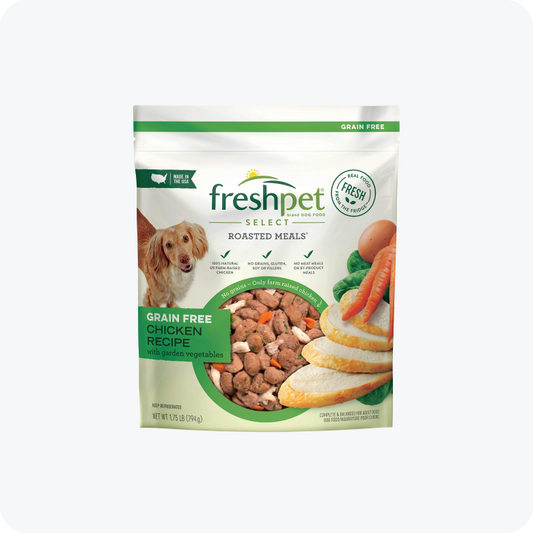 Freshpet Healthy & Natural Dog Food, Grain Free Roasted Meal Chicken Recipe, 1.75lb