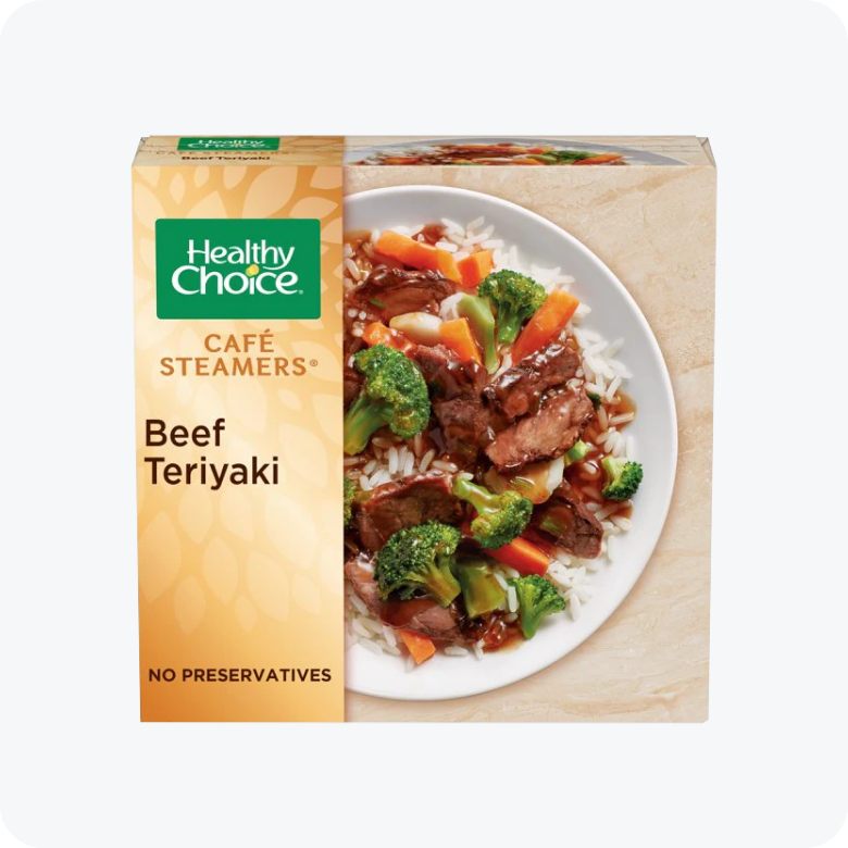 Healthy Choice Cafe Steamers Beef Teriyaki Frozen Meal, 9.5 oz -- 8 per case.