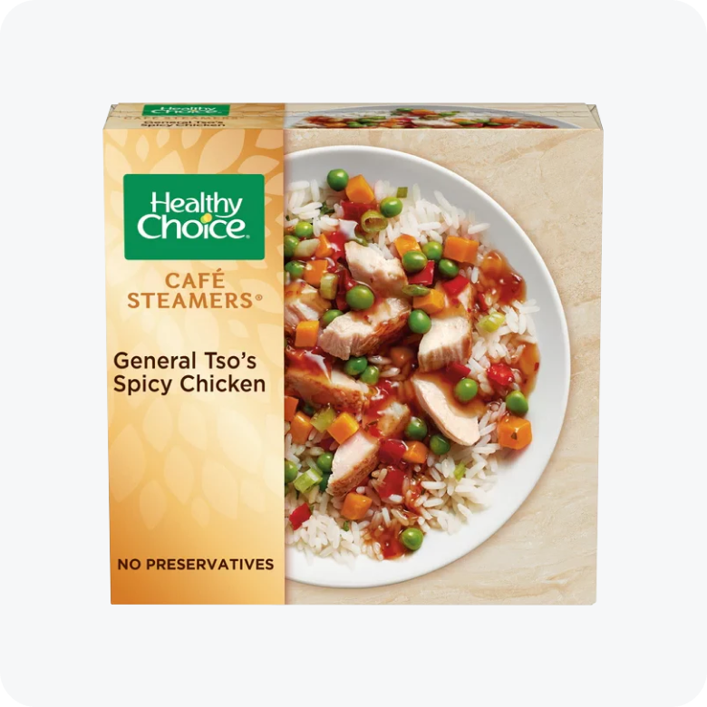 Healthy Choice Cafe Steamers General Tso's Spicy Chicken Frozen Meal, 10.3 oz -- 8 per case.