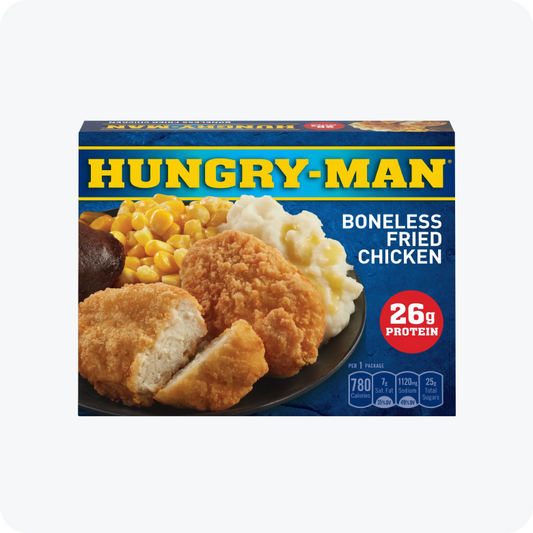 Hungry-Man Boneless Fried Chicken Frozen Dinner, 16 oz, -- 8 count