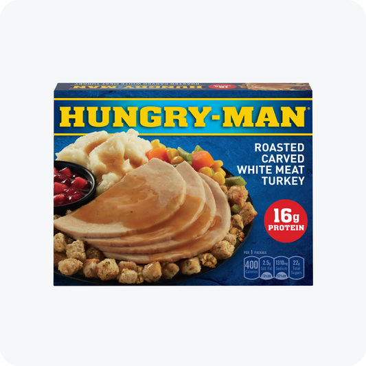 Hungry-Man Roasted Turkey Breast Frozen Dinner, 16 oz -- Pack of 8
