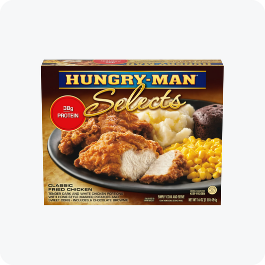 Hungry Man Selects Classic Fried Chicken Frozen Meal, 16 oz, -- 8 count