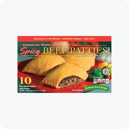 Jamaican Style Patties, Baked (Spicy), individually Wrapped Patties (10pcs)