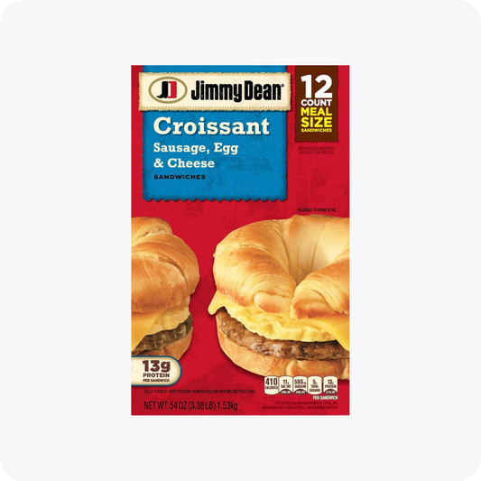 Jimmy Dean Croissant Sausage, Egg and Cheese - Frozen Sandwiches - Breakfast On-the-Go