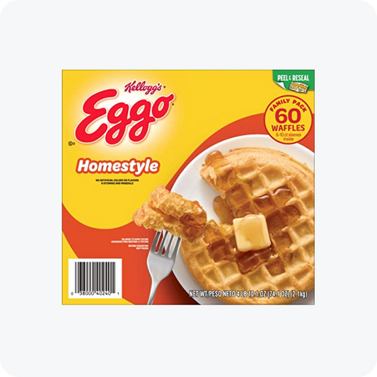 Eggo Frozen Waffles Homestyle Family Pack 74.1 oz, 60 count