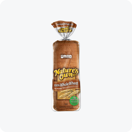 Nature's Own 100% Whole Wheat Bread Loaf, 20 oz -- Pack of 2