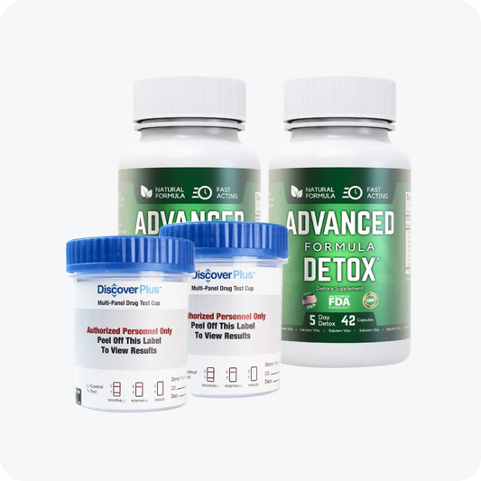 Salutem Vita Advance Formula Detox - Detox Kit - Advanced Formula Detox 2 pc, Multi Panel Test Cup 2pc - Supplement for Toxin Removal