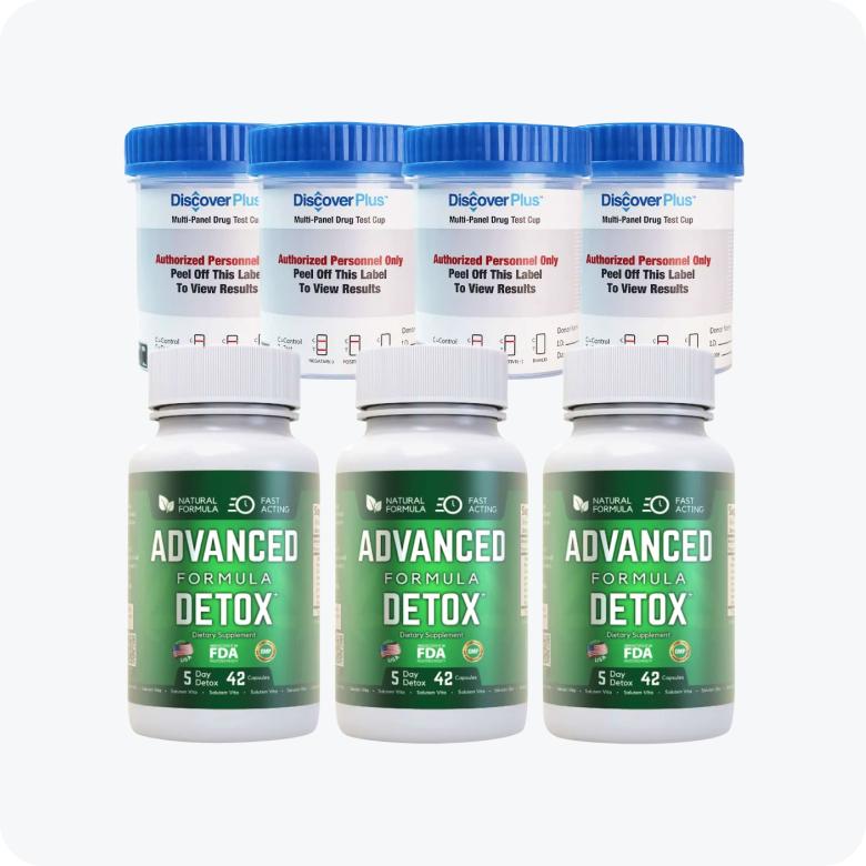 Salutem Vita Advance Formula Detox - Detox Kit - Advanced Formula Detox 3 pc, Multi Panel Test Cup 4pc - Supplement for Toxin Removal