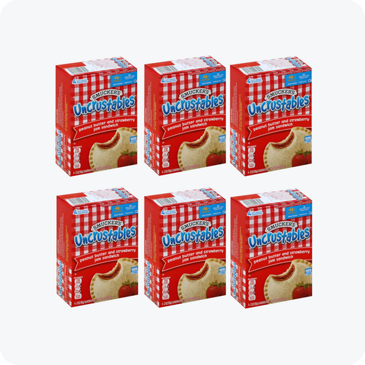 Smucker's Uncrustables Peanut Butter & Strawberry Jam Sandwich, 8 oz, 4 Count -- 6 Pack