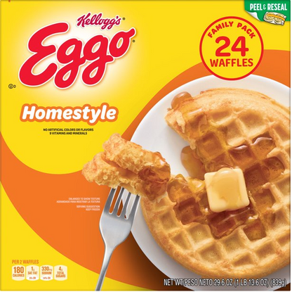 Eggo Homestyle Breakfast Waffles, 29.6 oz, 24 count -- PACK OF 2