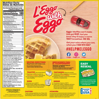 Eggo Homestyle Breakfast Waffles, 29.6 oz, 24 count -- PACK OF 2