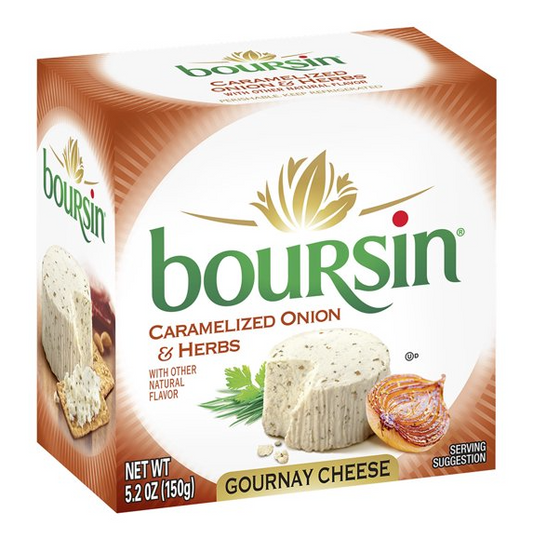 Boursin Caramelized Onion and Herbs Gournay Cheese Puck 5.2oz -- Pack of 2