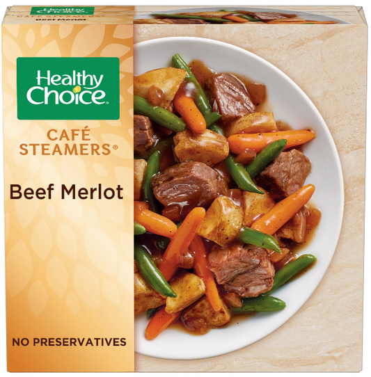Healthy Choice Cafe Steamers Beef Merlot Frozen Meal, 9.5 oz -- 8 per case.