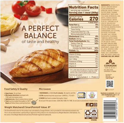 Healthy Choice Cafe Steamers Balsamic Chicken Margherita Frozen Meal, 9.5 oz -- 8 per case.