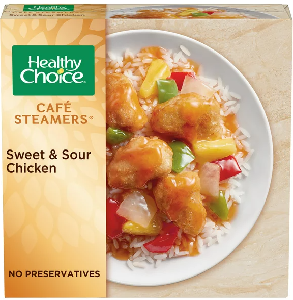 Healthy Choice Café Steamers Sweet & Sour Chicken Frozen Meal, 10 oz -- Pack of 8