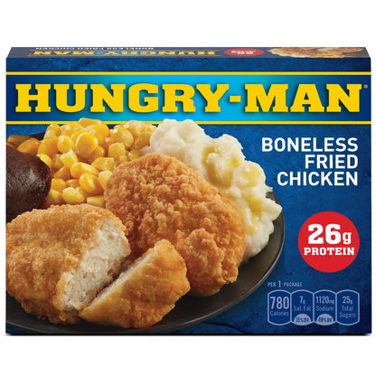 Hungry-Man Boneless Fried Chicken Frozen Dinner, 16 oz, -- 8 count