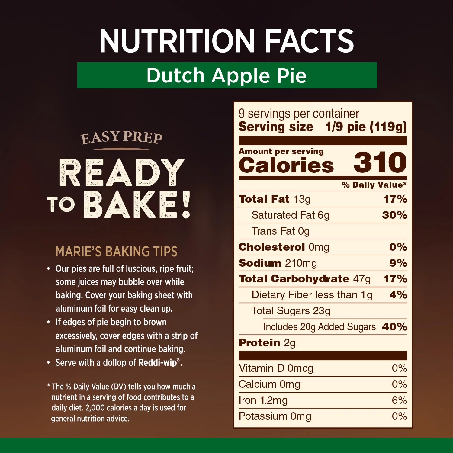 Marie Callender's Frozen Dutch Apple Pie - 38oz PACK OF 2