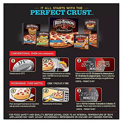 Red Baron Deep Dish Pizza Singles, Variety Pack
